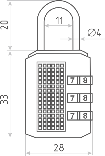 Замок для чемодана Нора-М 611 кодовый / 17072