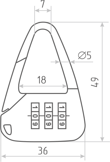 Замок для чемодана Нора-М 612 кодовый / 17083
