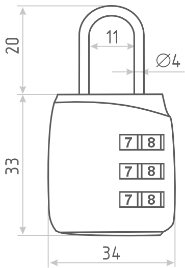 Замок для чемодана Нора-М 615 кодовый / 17071