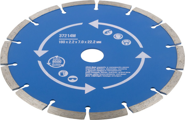 Отрезной диск алмазный MOS 180x2.2x7x22.2мм / 37214М