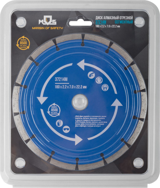 Отрезной диск алмазный MOS 180x2.2x7x22.2мм / 37214М