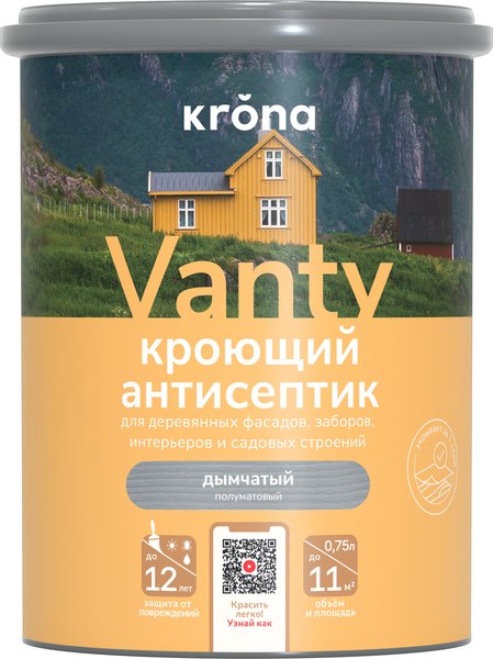 Антисептик для древесины KRONA Кроющий - фото