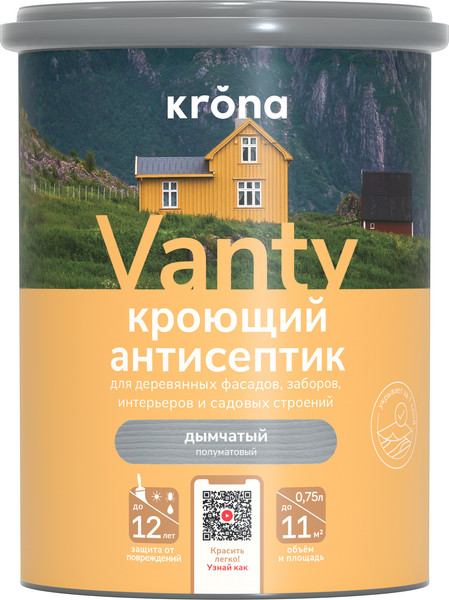 Антисептик для древесины KRONA Кроющий - фото