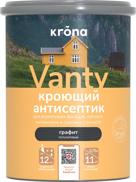 Антисептик для древесины KRONA Кроющий - фото