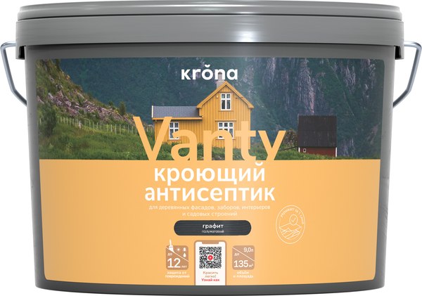 Антисептик для древесины KRONA Кроющий - фото
