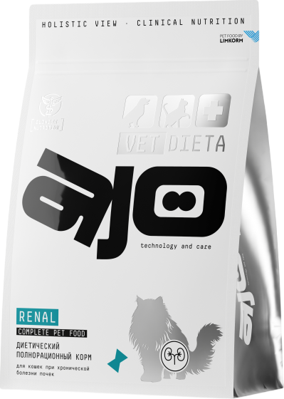 Сухой ветеринарный корм для кошек AJO Vet Dieta Renal - фото