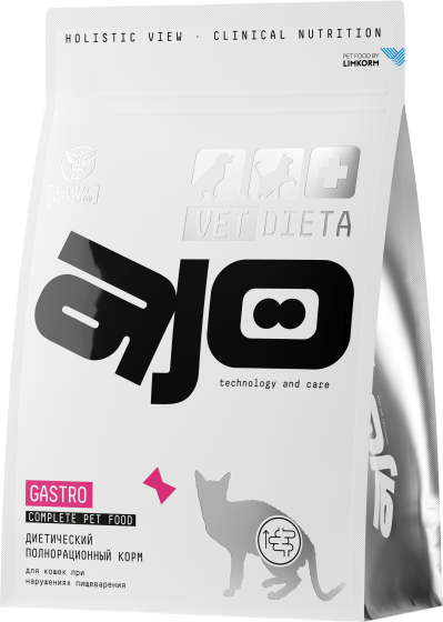 Сухой ветеринарный корм для кошек AJO Vet Dieta Gastro - фото