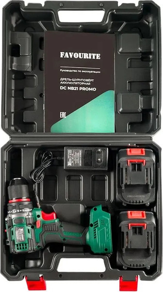 Аккумуляторная дрель-шуруповерт Favourite DC NB21 PROMO SET / 121158221