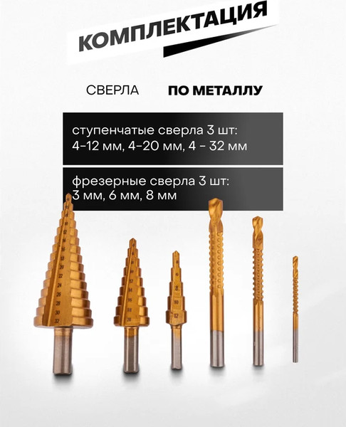 Набор сверл Partner PA-44706 / 66166