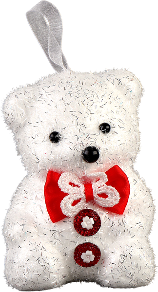 Набор елочных игрушек Sima-Land Блестящий мишка с бантиком / 10766693 - фото