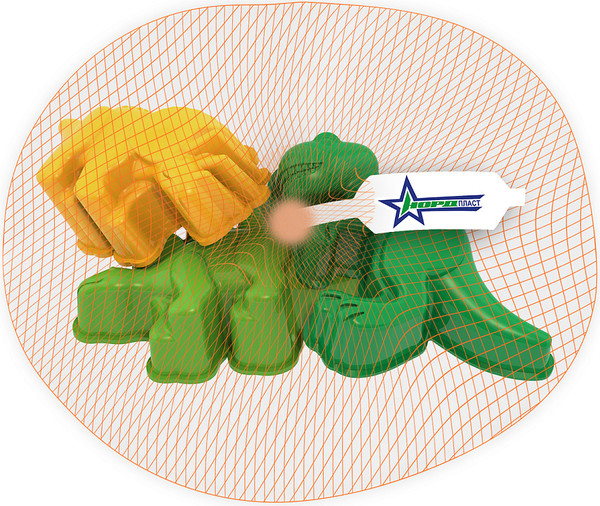 Набор формочек для песочницы Нордпласт Динозаврики / 169