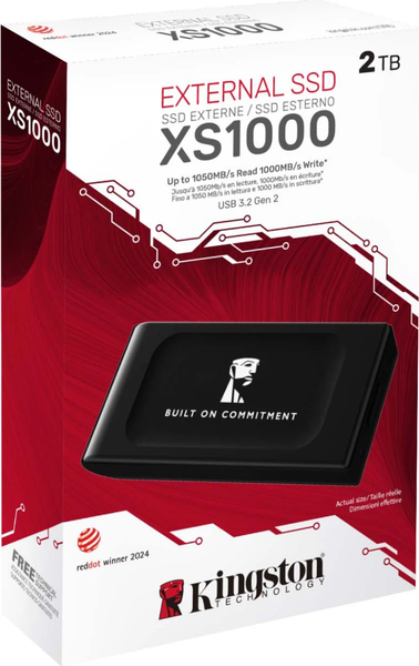 Внешний жесткий диск Kingston XS1000 USB3.2 Gen2 2TB SXS1000/2000GA