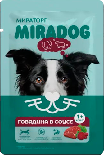 Влажный корм для собак Мираторг Для взрослых собак всех пород с говядиной - фото