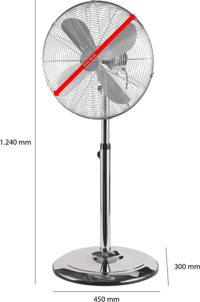 Вентилятор ProfiCare PC- VL 3064 MS inox 40см