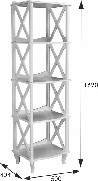 Стеллаж Мебелик Джульетта 4 уровня