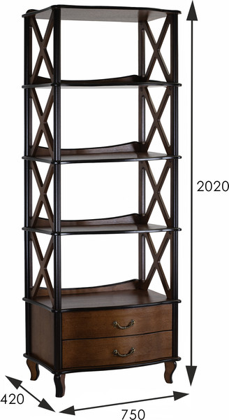 Стеллаж Мебелик Джульетта-4 широкая