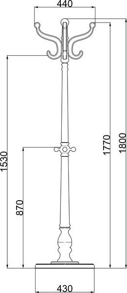 Вешалка для одежды Мебелик В 1Н