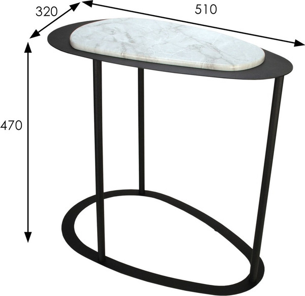 Журнальный столик Мебелик МеталлАрт М024