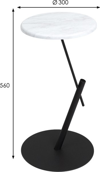 Приставной столик Мебелик МеталлАрт М015 круглый