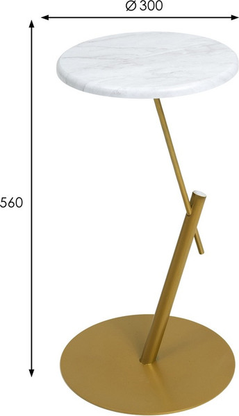 Приставной столик Мебелик МеталлАрт М015 круглый