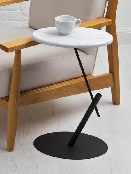 Приставной столик Мебелик МеталлАрт М015 овальный