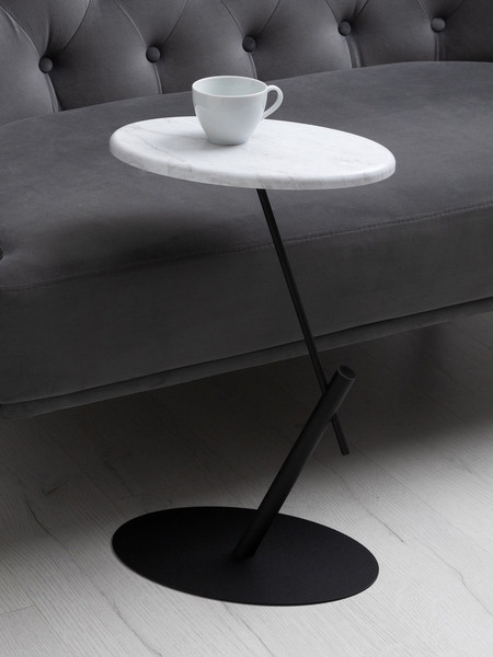 Приставной столик Мебелик МеталлАрт М015 овальный