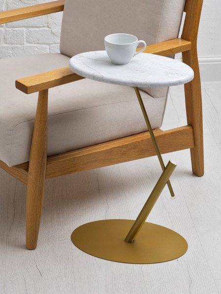 Приставной столик Мебелик МеталлАрт М015 овальный