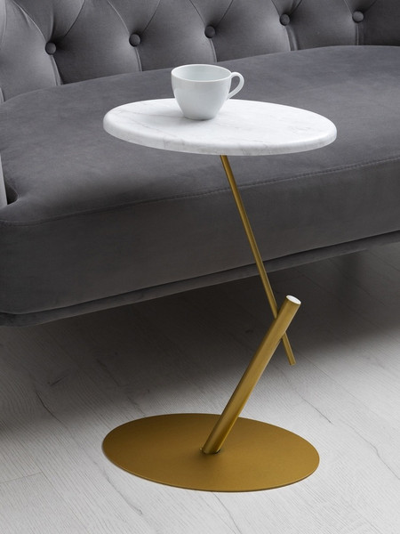 Приставной столик Мебелик МеталлАрт М015 овальный