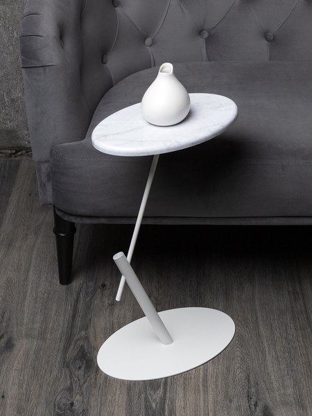 Приставной столик Мебелик МеталлАрт М015 овальный