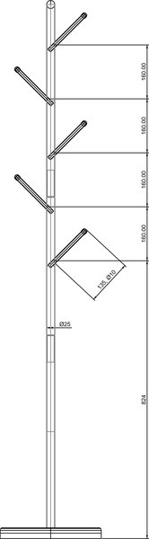 Вешалка для одежды Мебелик Пико 8