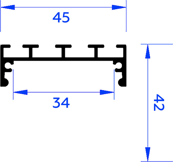 Профиль для светодиодной ленты Ambrella Profile System GP3070BK
