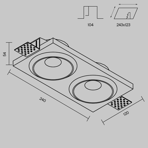 Точечный светильник Maytoni DL124-GU10-02-TRS-W