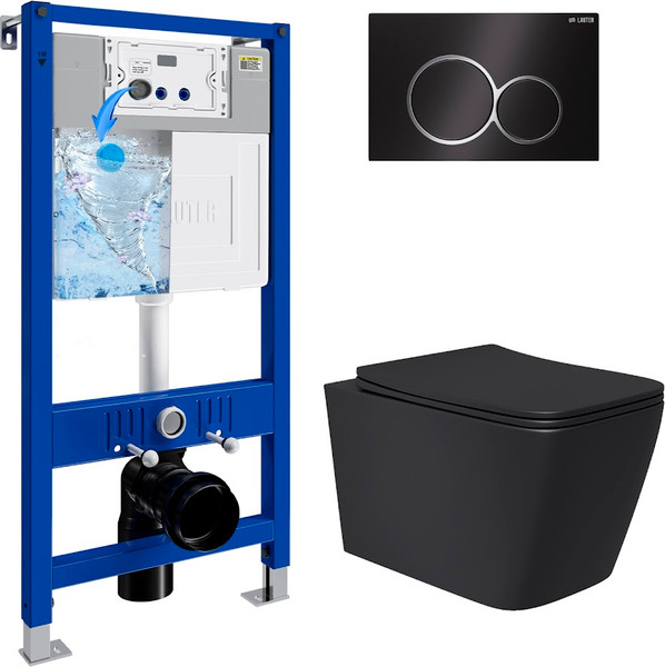 Унитаз подвесной с инсталляцией Lauter Magdeburg 21103EC + 21901002 - фото