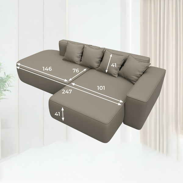 Диван угловой Лига Диванов Лига-065 правый / 129802