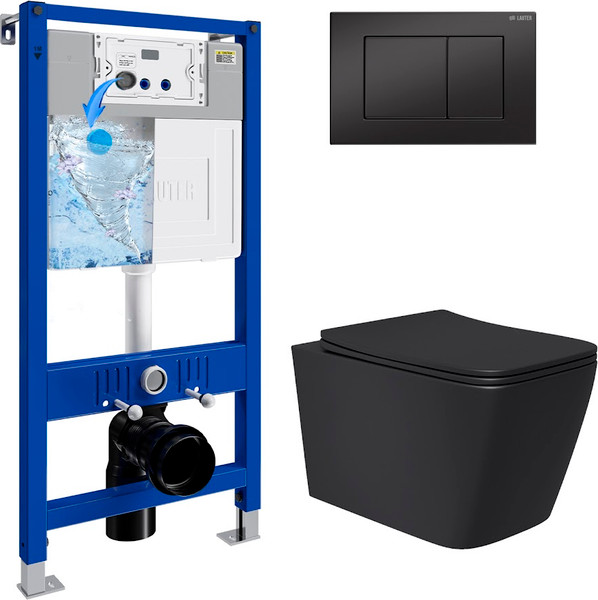 Унитаз подвесной с инсталляцией Lauter Magdeburg 21103EC + 21901002