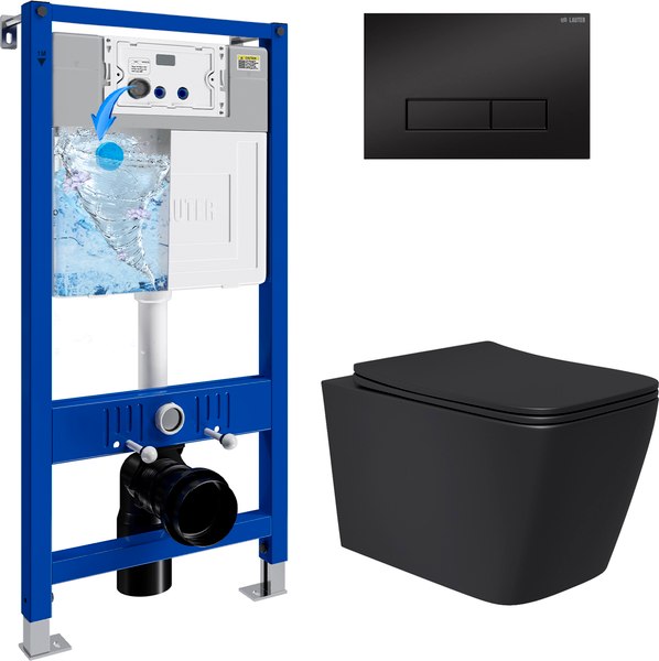 Унитаз подвесной с инсталляцией Lauter Magdeburg 21103EC + 21901002 - фото