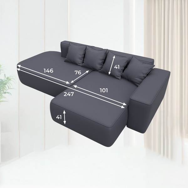 Диван угловой Лига Диванов Лига-065 правый / 129805