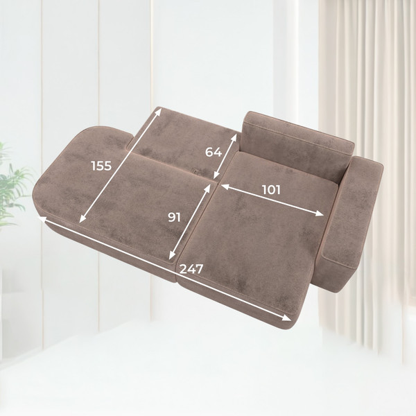 Диван угловой Лига Диванов Лига-065 правый / 129807