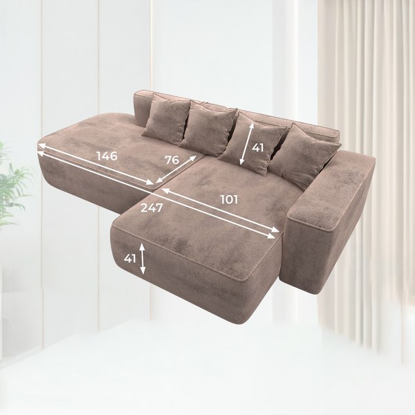 Диван угловой Лига Диванов Лига-065 правый / 129807