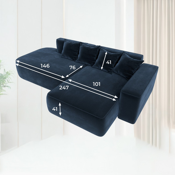 Диван угловой Лига Диванов Лига-065 правый / 129808