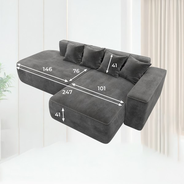 Диван угловой Лига Диванов Лига-065 правый / 129809