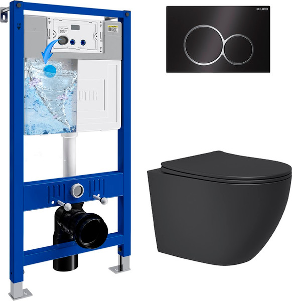 Унитаз подвесной с инсталляцией Lauter Augsburg 21109EC + 21901002 - фото