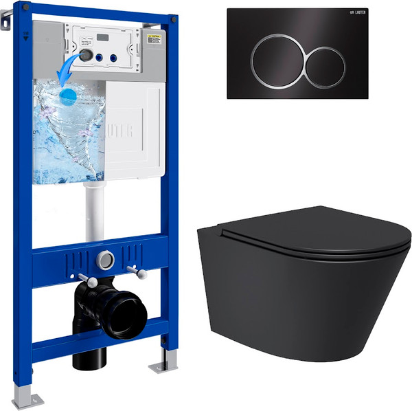 Унитаз подвесной с инсталляцией Lauter Longer 2110822 + 21901002 - фото