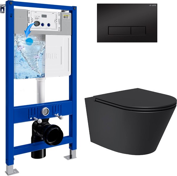 Унитаз подвесной с инсталляцией Lauter Longer 2110822 + 21901002 - фото