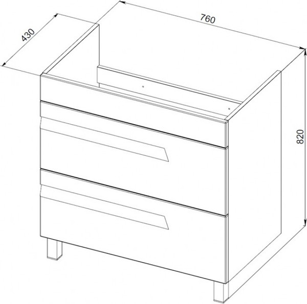 Тумба под умывальник Maroni Siena-80