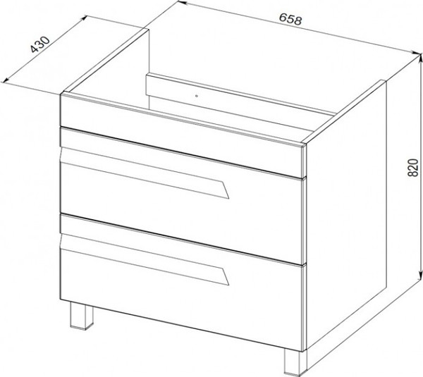 Тумба под умывальник Maroni Siena-70