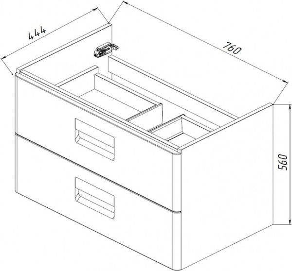 Тумба под умывальник Maroni Roma-80