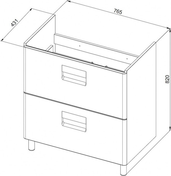 Тумба под умывальник Maroni Roma-80