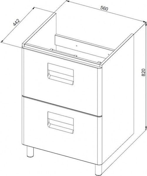 Тумба под умывальник Maroni Roma-60