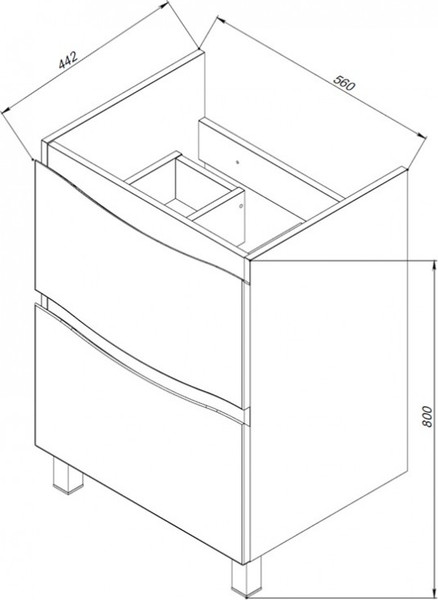 Тумба под умывальник Maroni Napoli-60